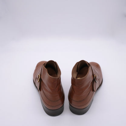 Marini, handmade brown ankle boots, size 41EU, rubber sole