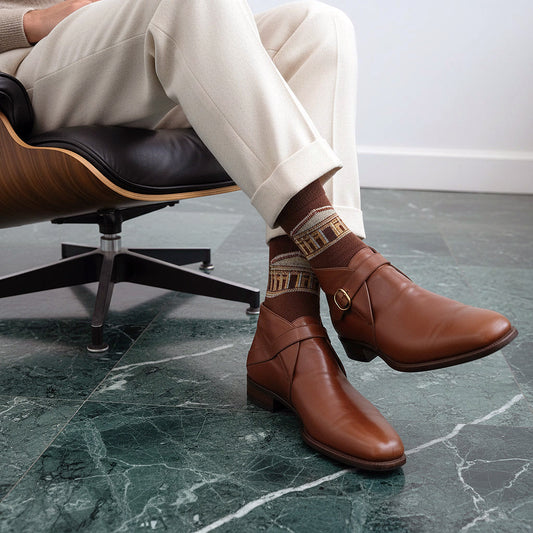 Marini, handmade brown ankle boots, size 41EU, rubber sole