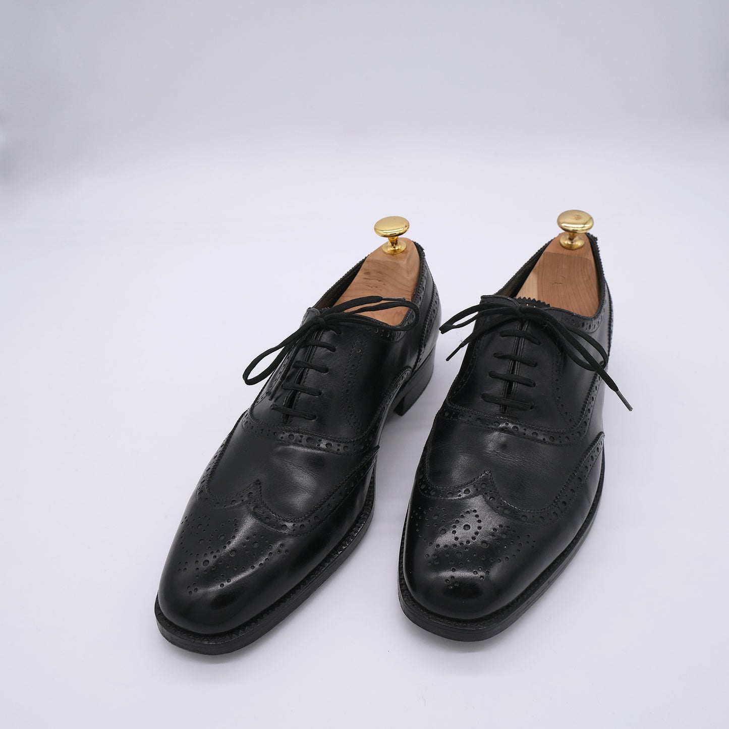 Marini, handmade black brogue shoes, size 41EU, like new