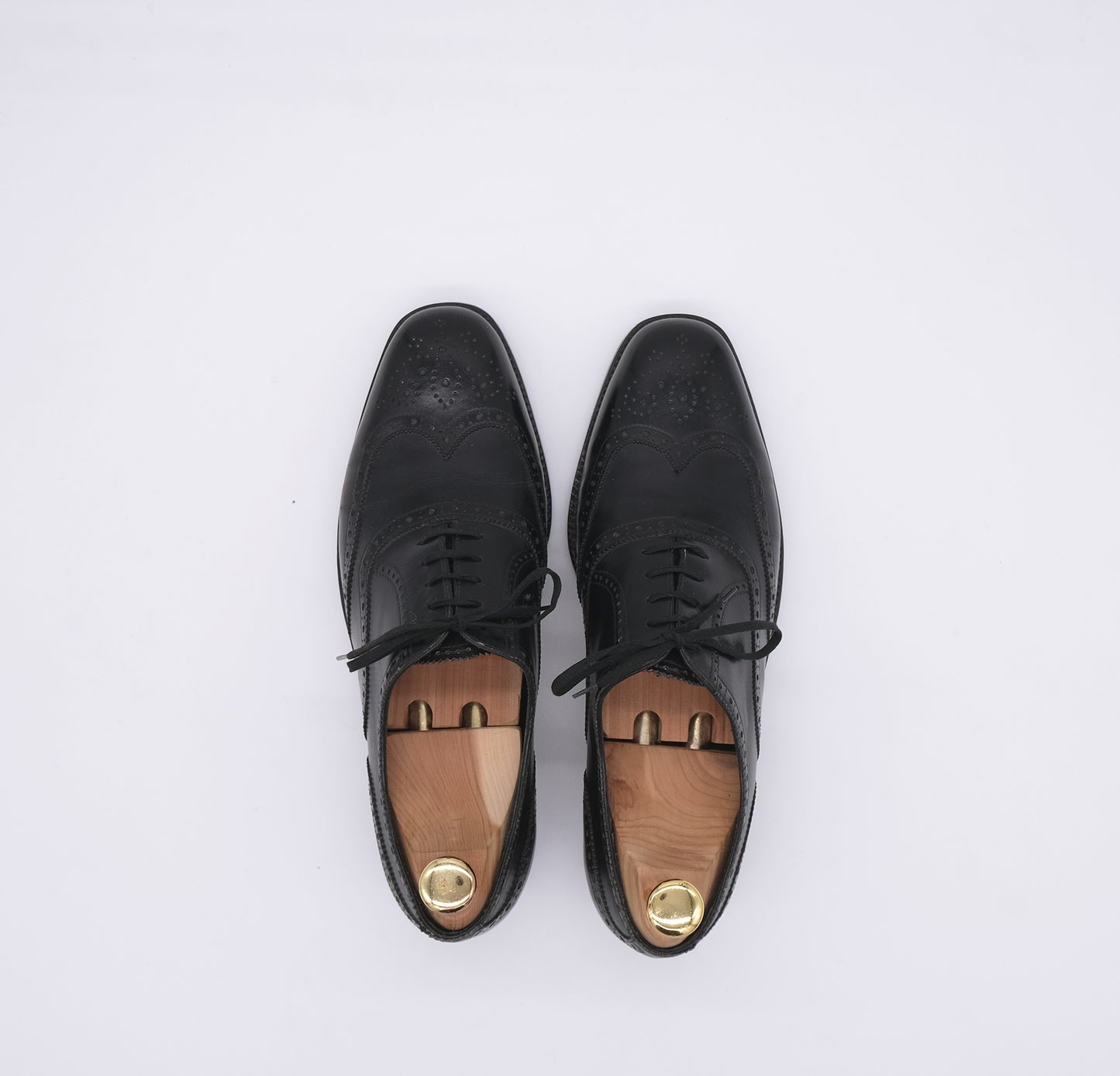 Marini, handmade black brogue shoes, size 41EU, like new