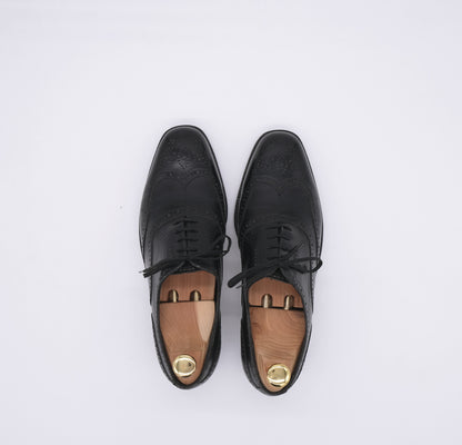 Marini, handmade black brogue shoes, size 41EU, like new