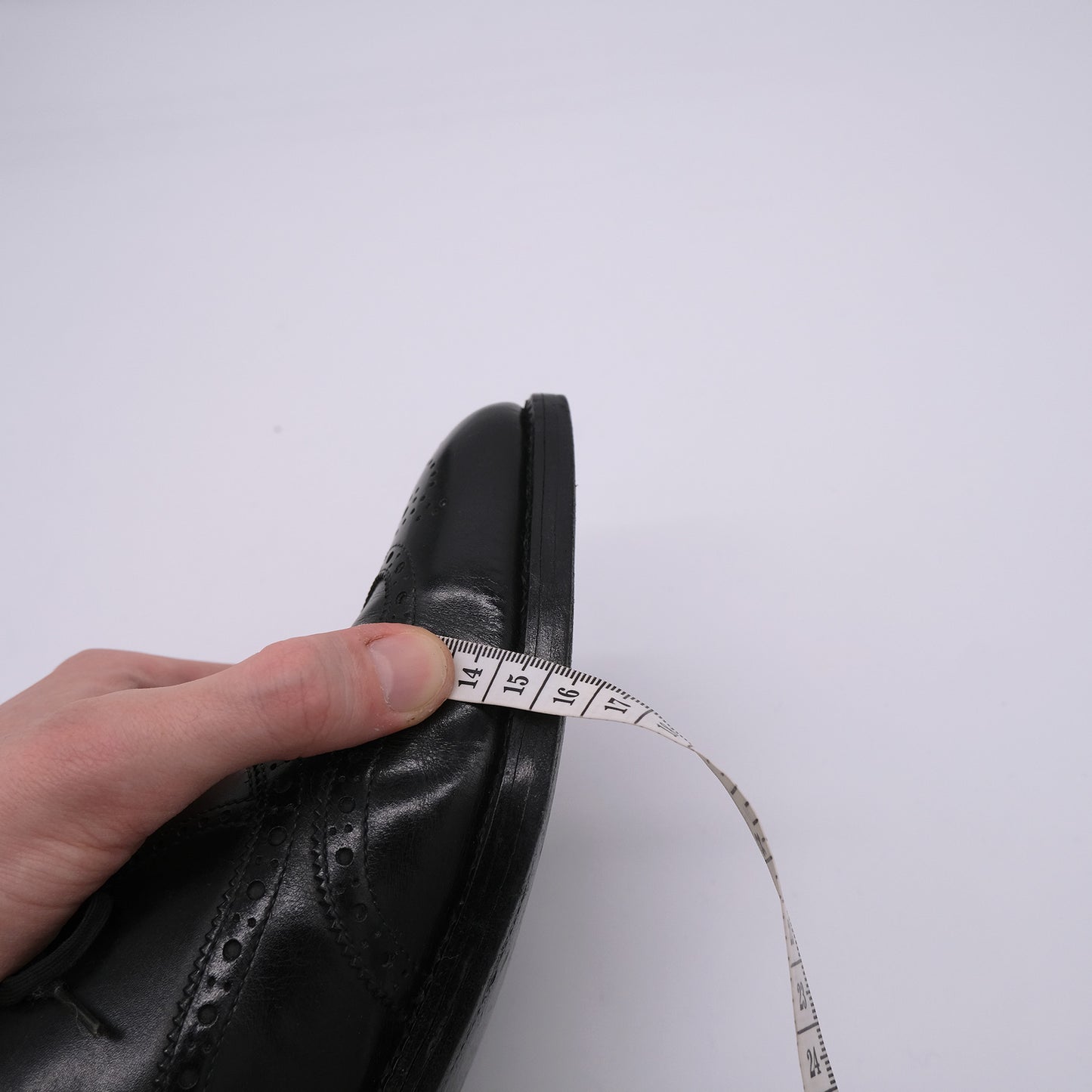 Marini, handmade black brogue shoes, size 41EU, like new