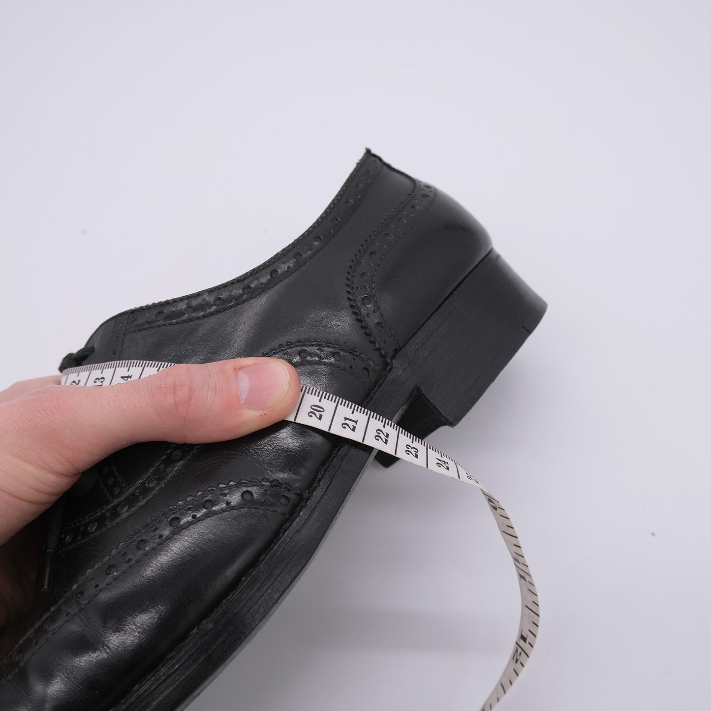 Marini, handmade black brogue shoes, size 41EU, like new