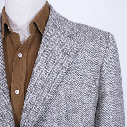 Götrich, sini-harmaa tweedtakki, räätälityötä, koko 52, Dormeuil-kangas