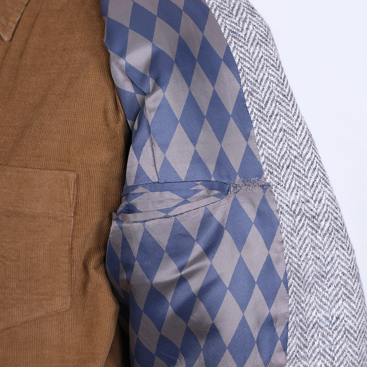 Götrich, sini-harmaa tweedtakki, räätälityötä, koko 52, Dormeuil-kangas