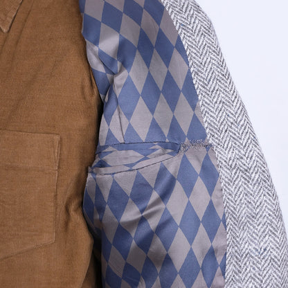 Götrich, sini-harmaa tweedtakki, räätälityötä, koko 52, Dormeuil-kangas