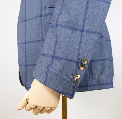 Hackett, sini-harmaa irtotakki, koko 54, viileä kangas