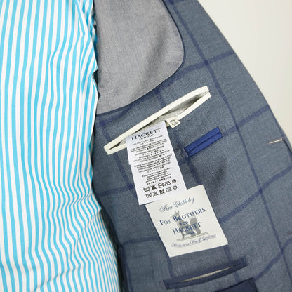 Hackett, sini-harmaa irtotakki, koko 54, viileä kangas