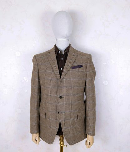 Hackett, light brown tweed jacket, size 54EU