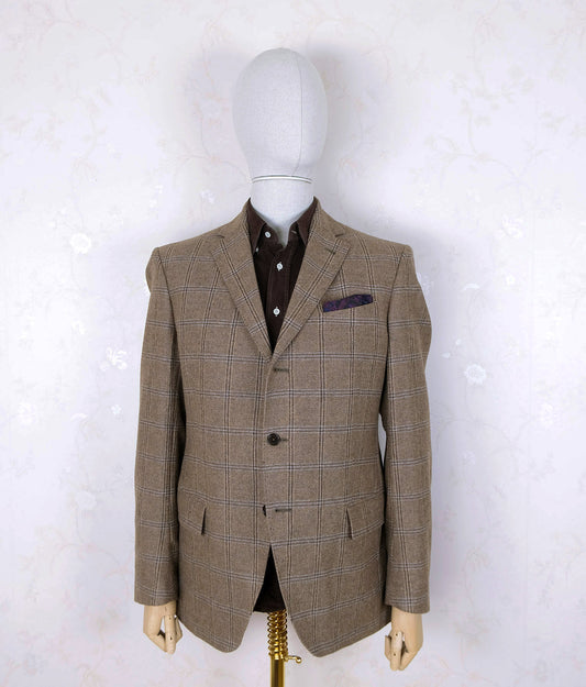 Hackett, light brown tweed jacket, size 54EU
