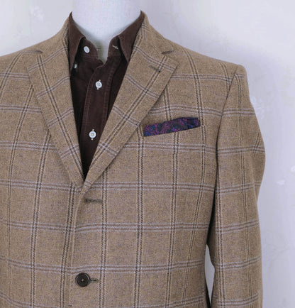 Hackett, light brown tweed jacket, size 54EU