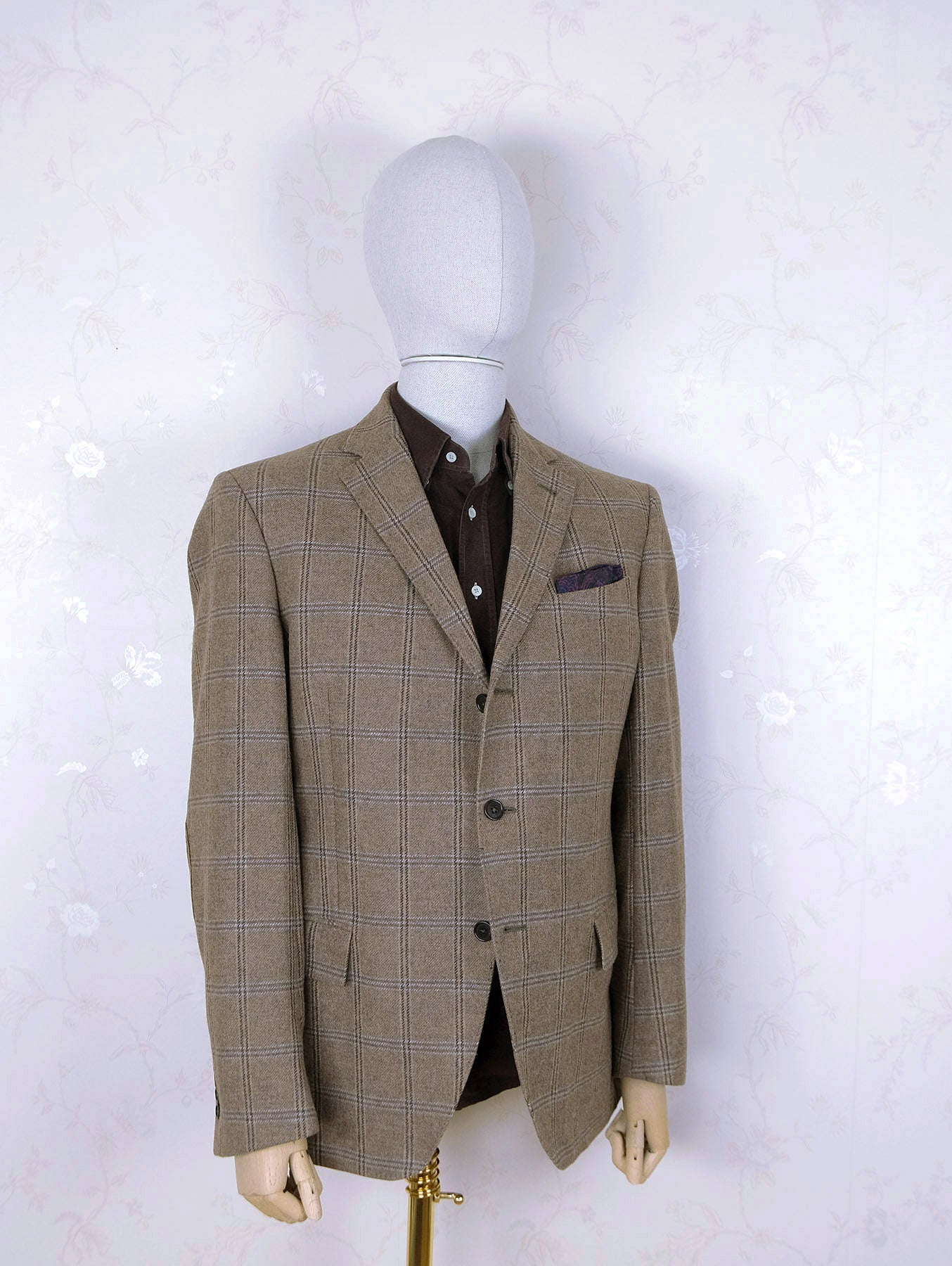 Hackett, light brown tweed jacket, size 54EU