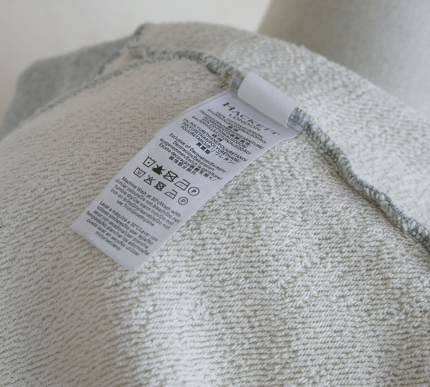Hackett, grey loop wheel cardigan, size S, made in Japan