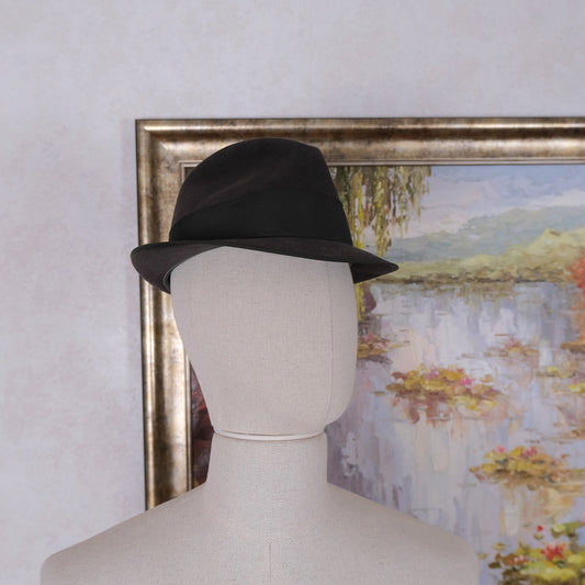 Harrison, harmaa lierihattu, koko 60, trilby