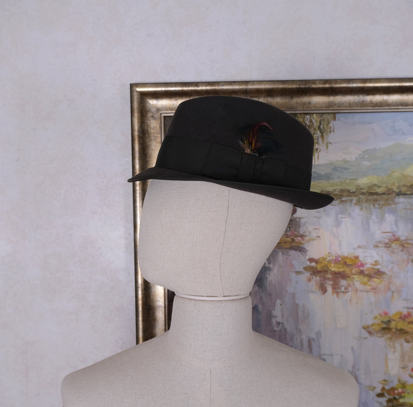 Harrison, harmaa lierihattu, koko 60, trilby