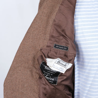d'Avenza & Harrods, käsintehty ruskea irtotakki, koko 50, pitkä