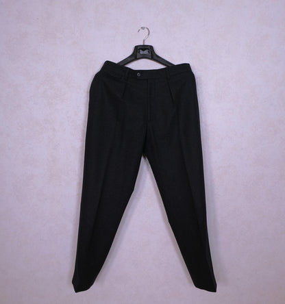 Herrainpukimo, harmaat flanellihousut, koko 33 tuumaa