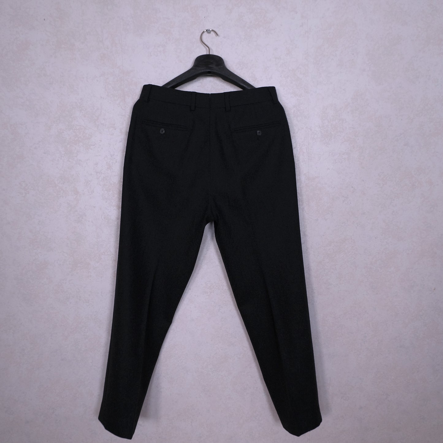 Herrainpukimo, harmaat flanellihousut, koko 33 tuumaa