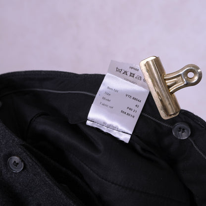 Herrainpukimo, harmaat flanellihousut, koko 33 tuumaa