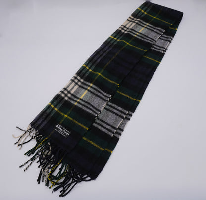 Holliday and Brown, green scarf, cashmere wool, made in the UK