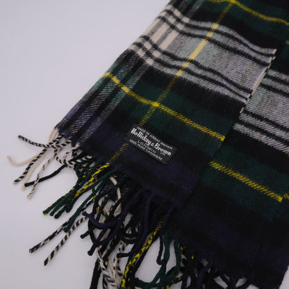 Holliday and Brown, green scarf, cashmere wool, made in the UK