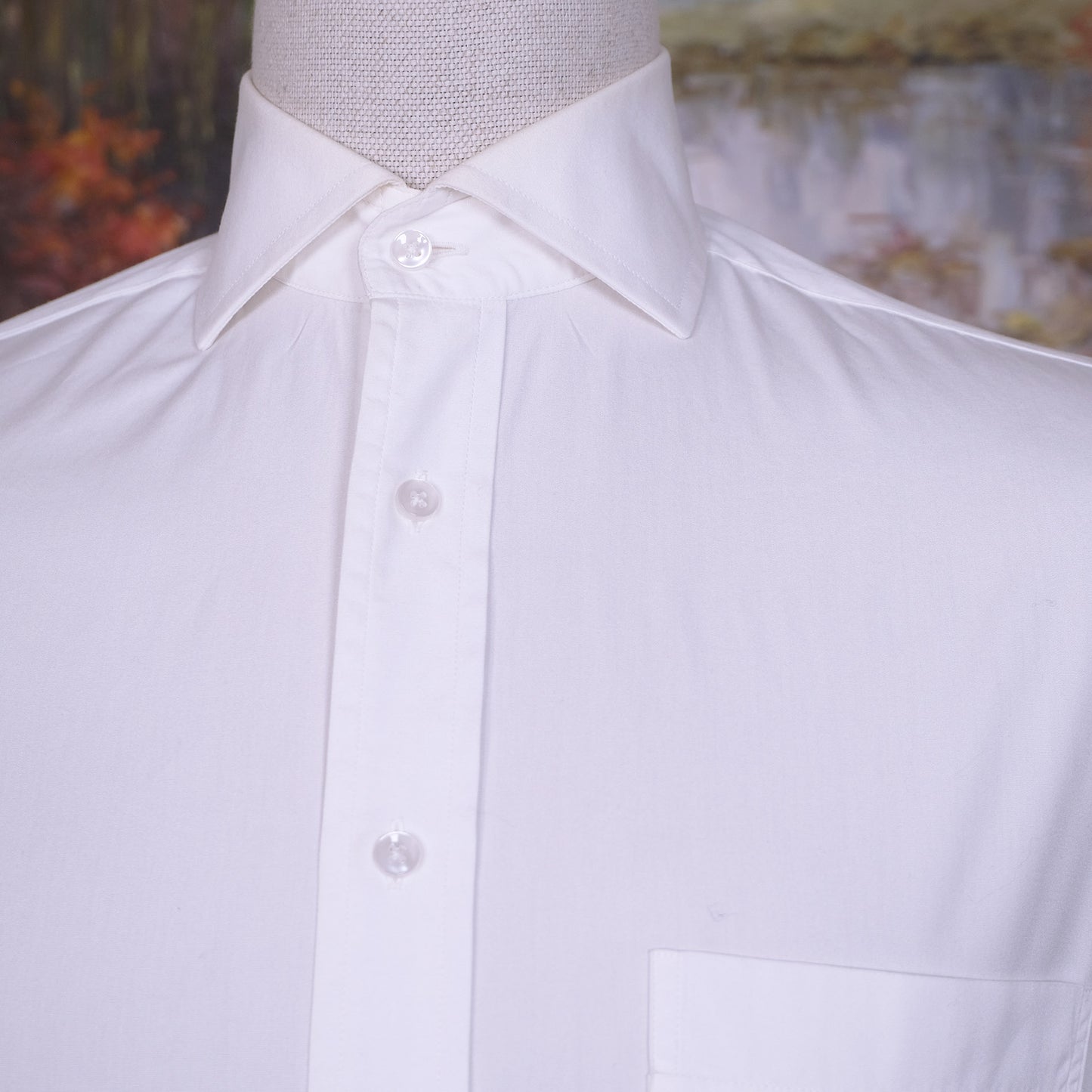 Hübscher, valkoinen kauluspaita, koko 38, lyhyempi