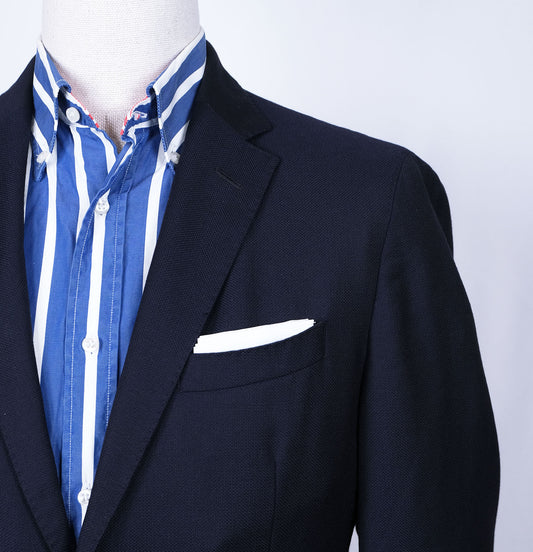 Hugo Boss, blue unstructured blazer, size 50EU
