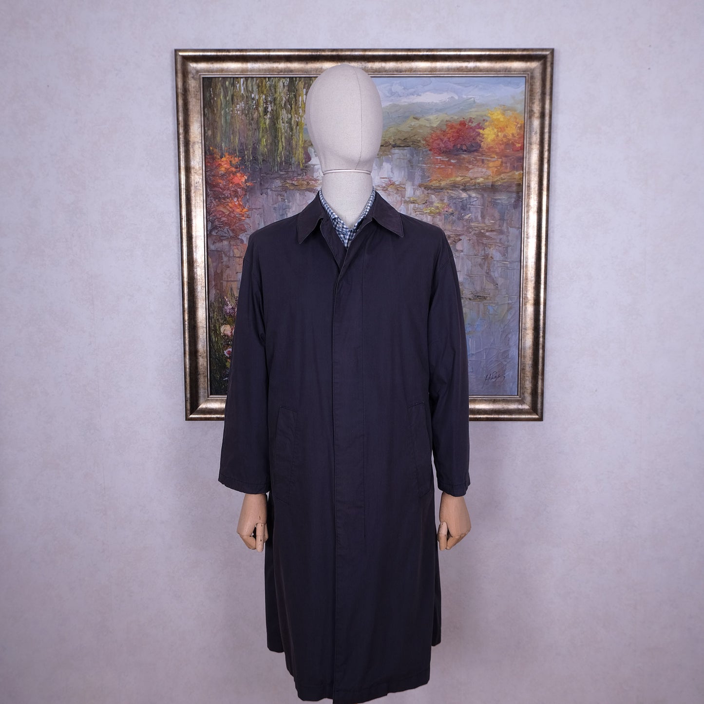 Hugo Boss, sininen sadetakki, koko 50, lyhyempi