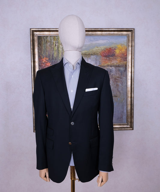 Jens Dahlström, sininen klubitakki, koko 50, mittatilaus