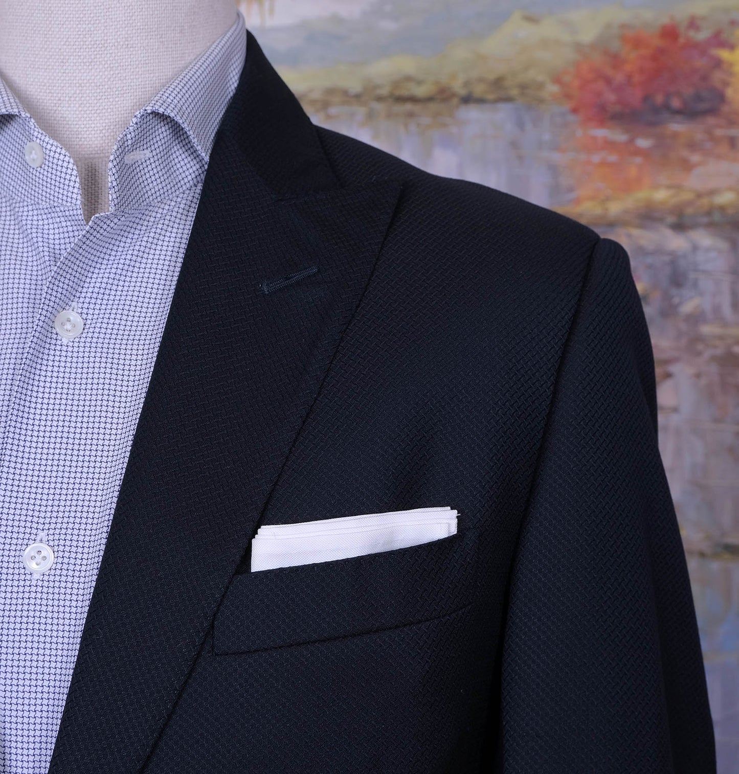 Jens Dahlström, sininen klubitakki, koko 50, mittatilaus