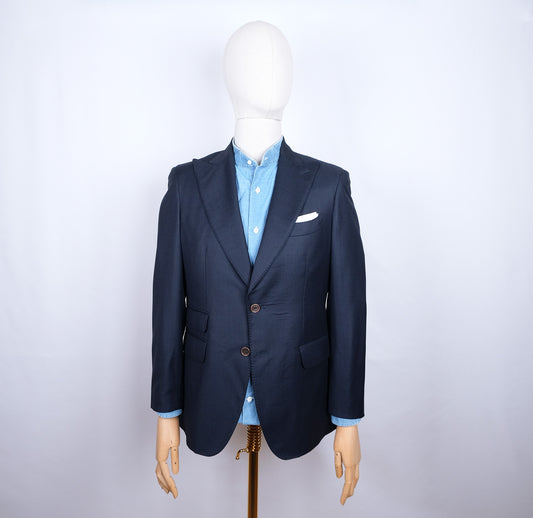 Jens Dahlström, blue blazer jacket, size 48EU, shorter cut