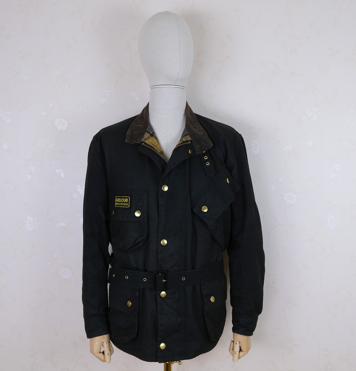 Barbour, used wax cotton jacket, size XL, black, International