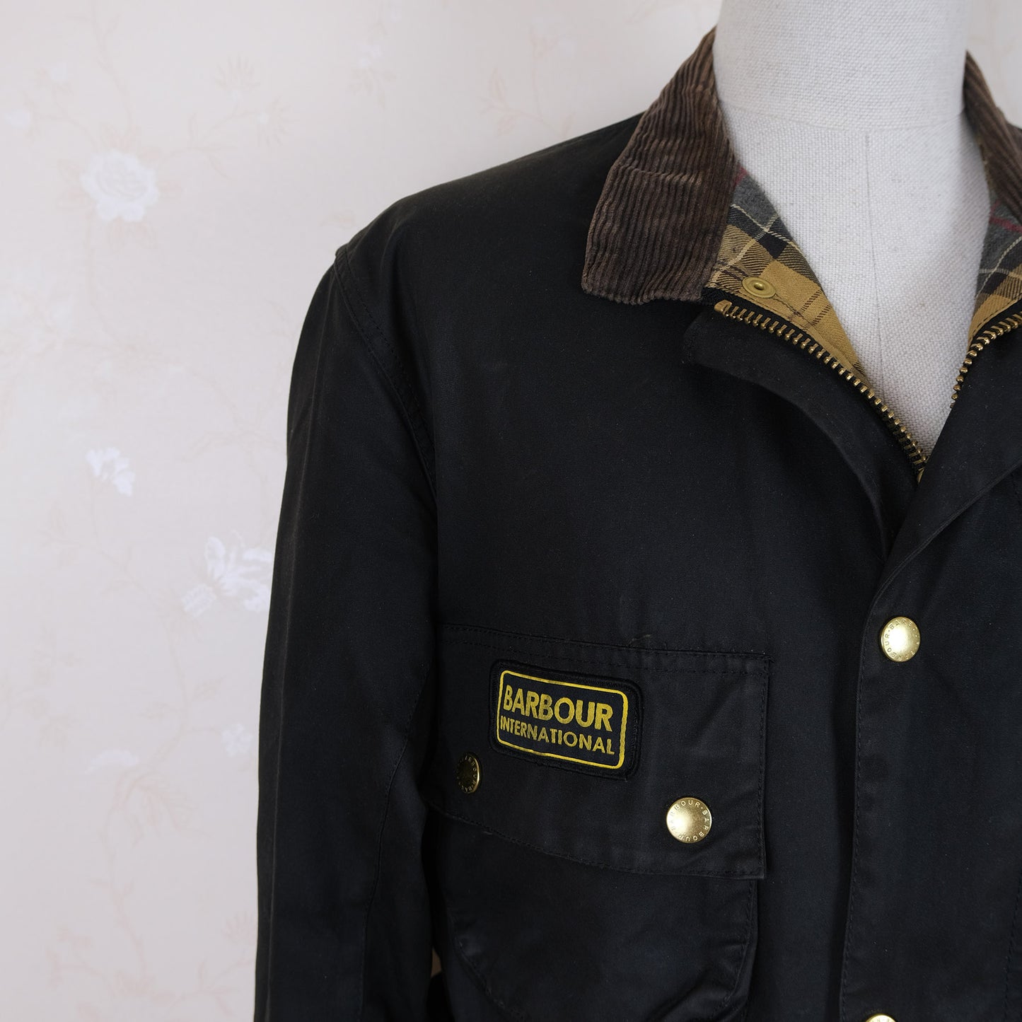 Barbour, used wax cotton jacket, size XL, black, International