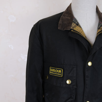 Barbour, used wax cotton jacket, size XL, black, International