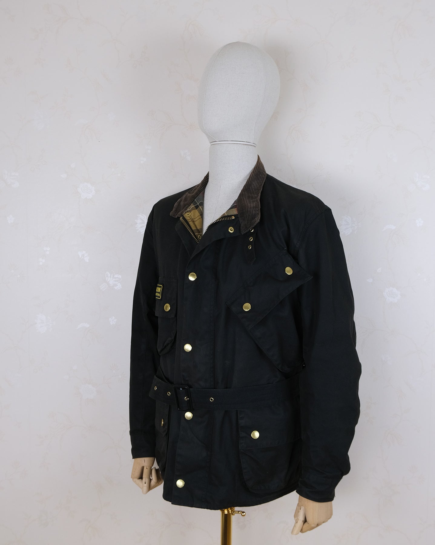 Barbour, used wax cotton jacket, size XL, black, International