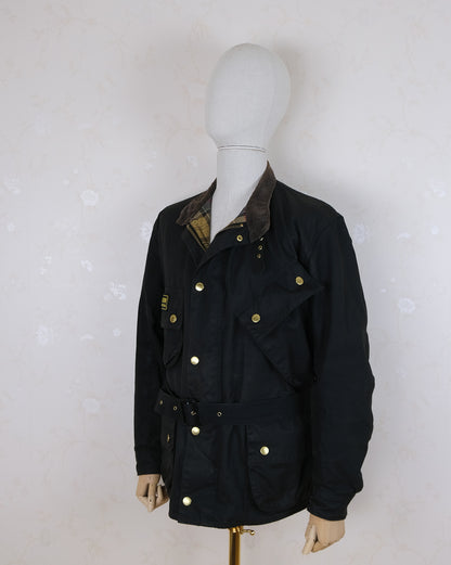 Barbour, used wax cotton jacket, size XL, black, International