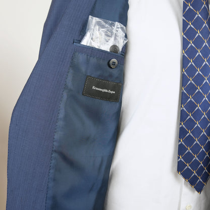 Ermenegildo Zegna, sininen puku, koko 50, hoikka