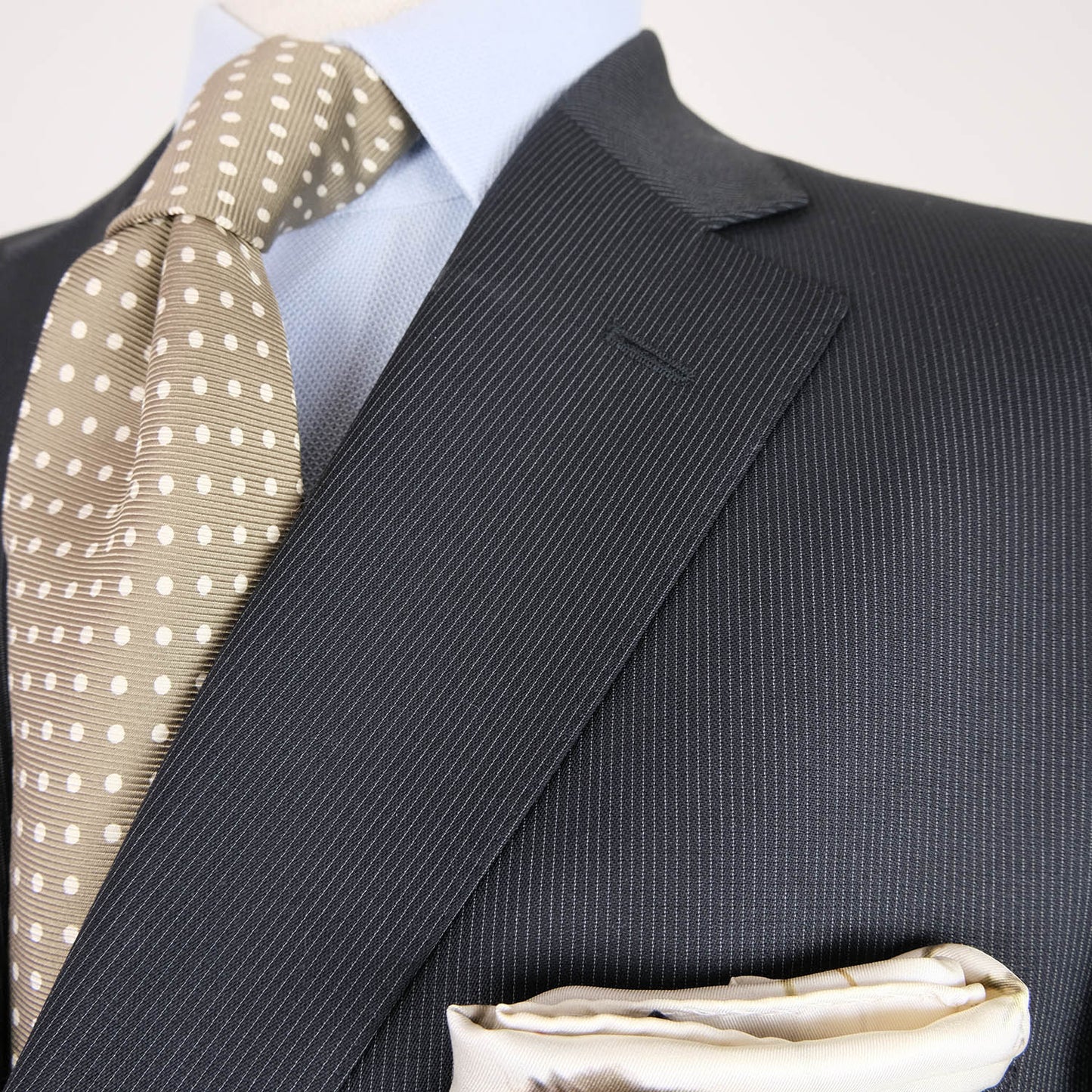Eduard Dressler, dark pinstripe suit, size 46S UK