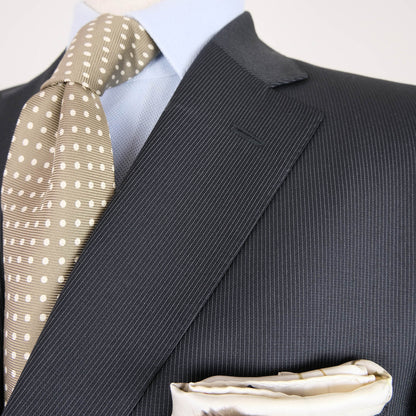 Eduard Dressler, dark pinstripe suit, size 46S UK