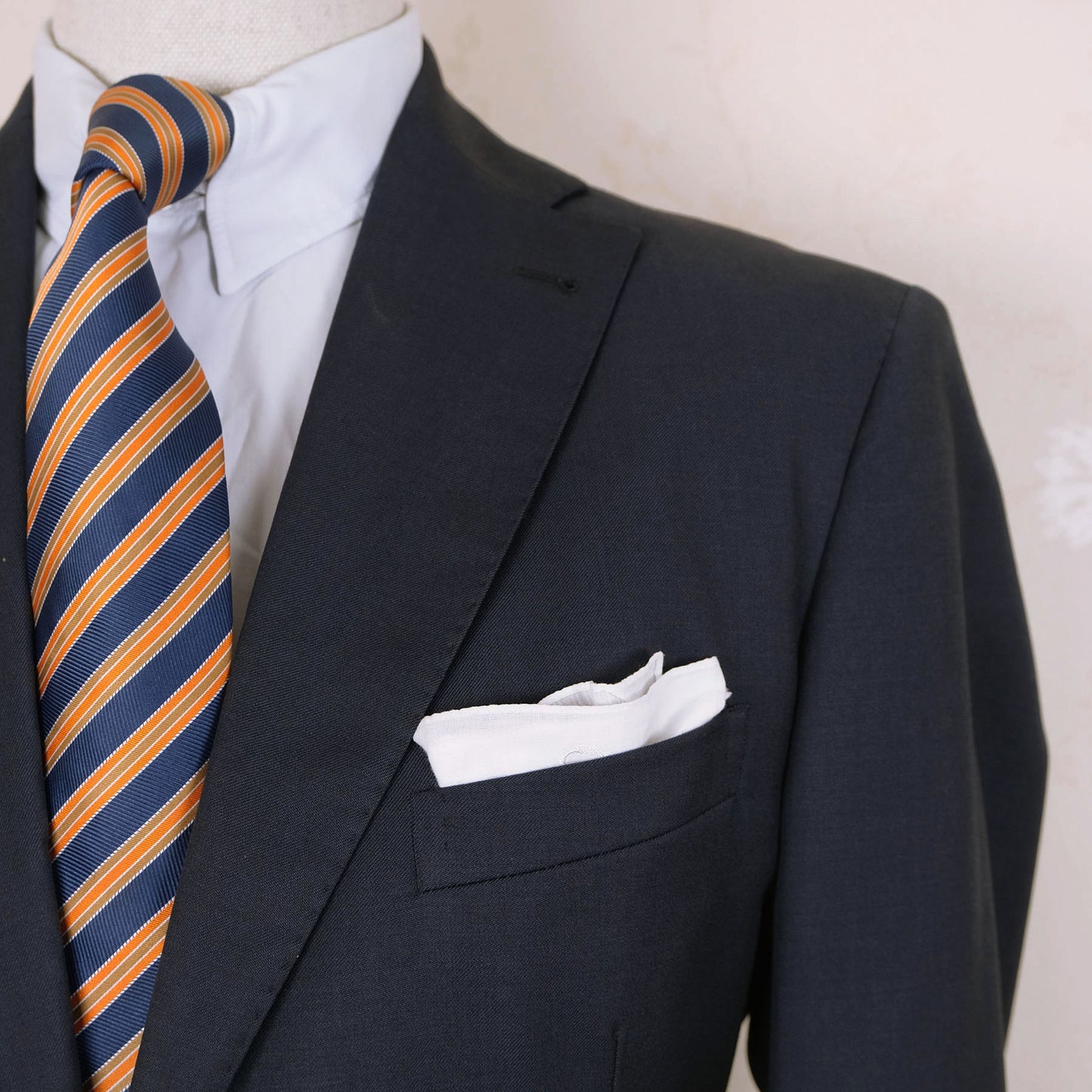Tagliatore, used dark suit, size 44UK, blue-gray