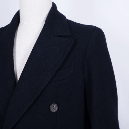 Berg & Berg, tummansininen villakangastakki, koko 50, polo coat