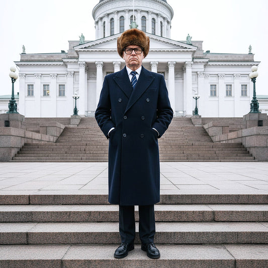 Berg & Berg, dark blue wool coat, size 50EU, polo coat