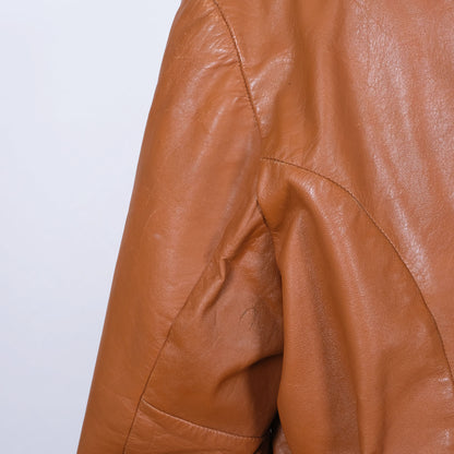 Grais, ruskea nahkatakki, koko 60L, XXL, isojen miesten vaatteet
