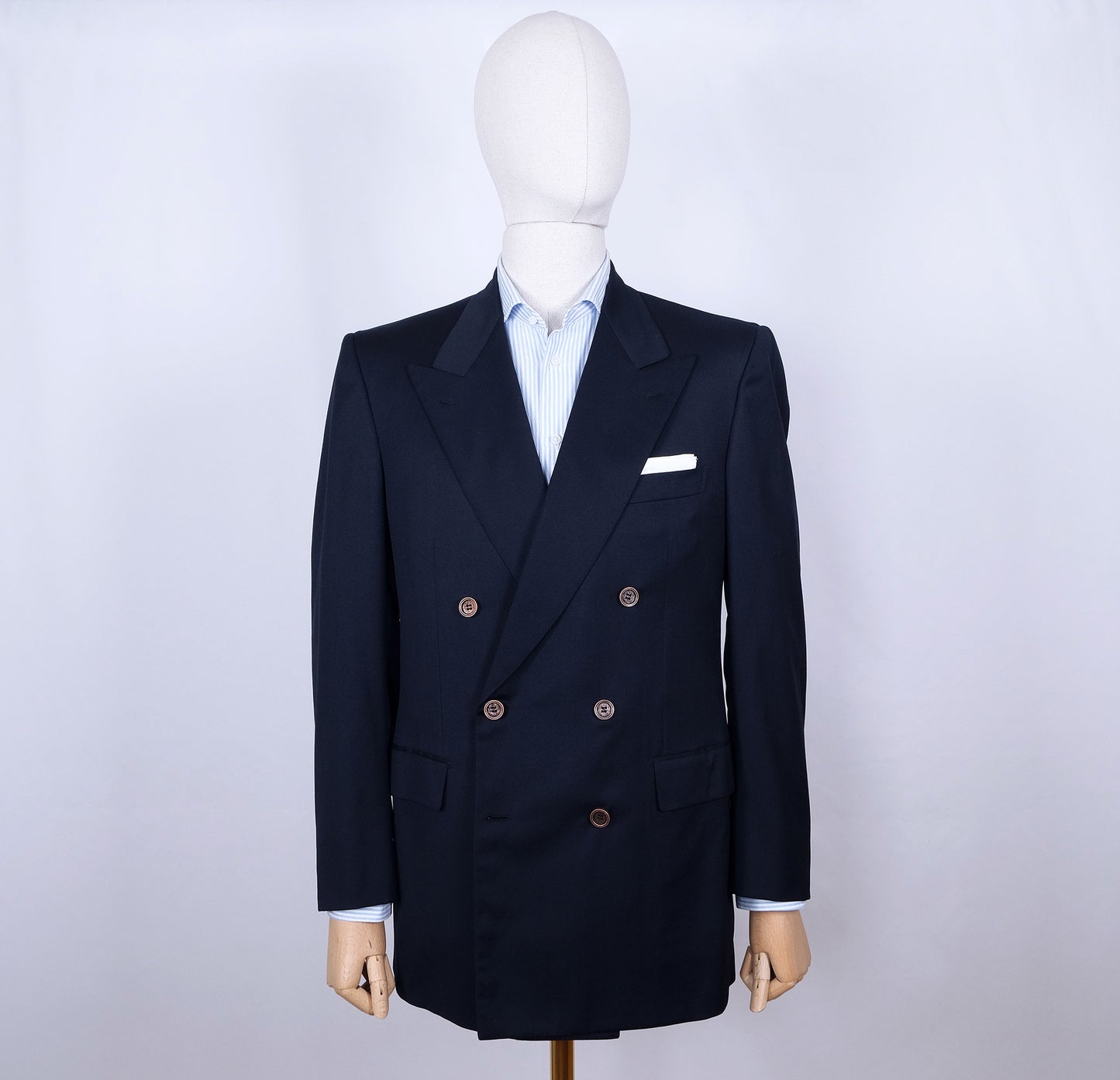 Brioni, sininen klubitakki, koko 50, metallinapit