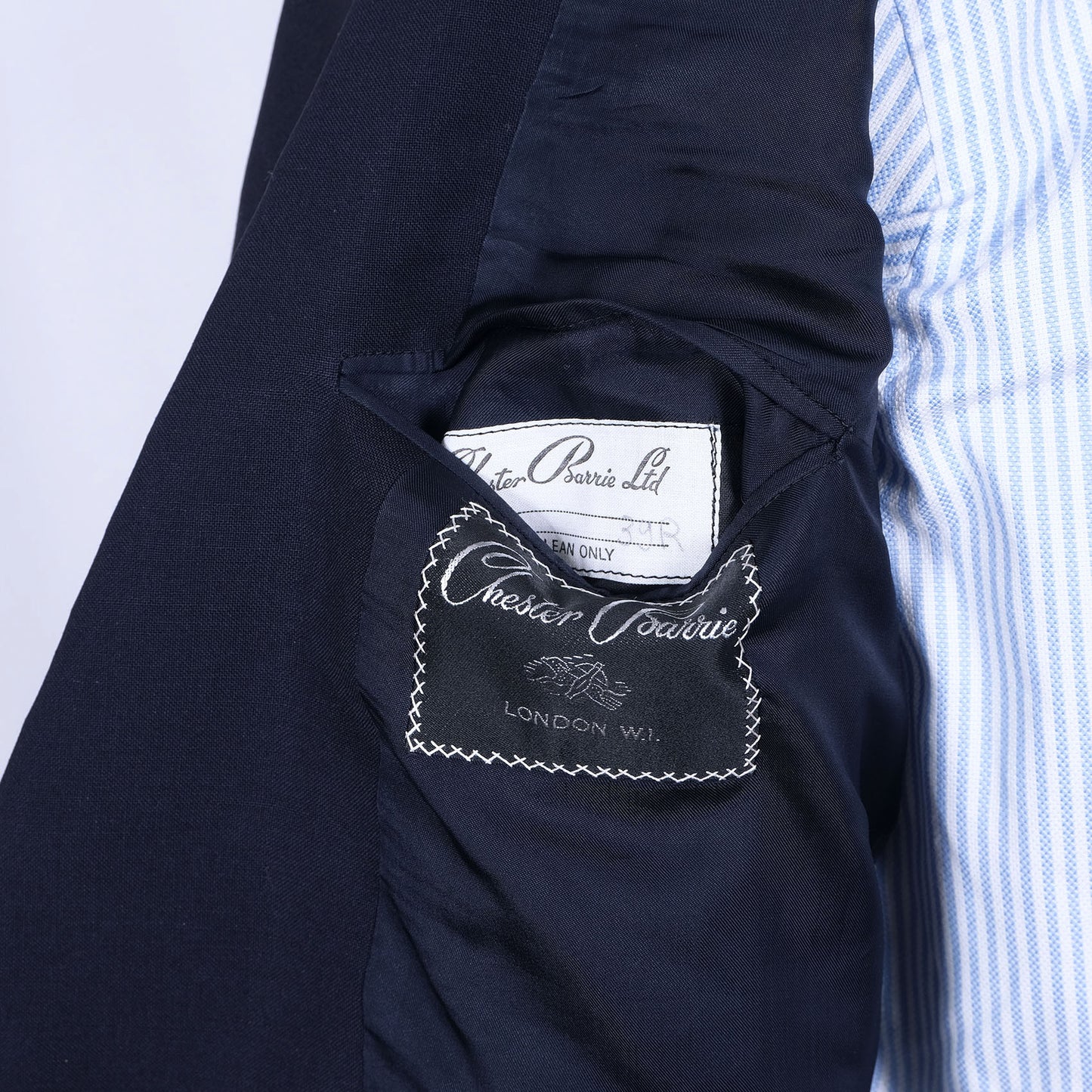 Chester Barrie, käsintehty sininen klubitakki, koko 50