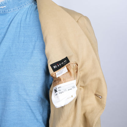 Kiton, vaalea irtotakki, koko 52, puuvilla-ramie