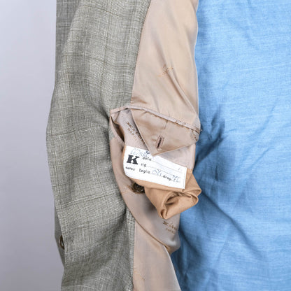 Kiton, harmaa käsintehty irtotakki, koko 50/52, villa-silkki-pellava