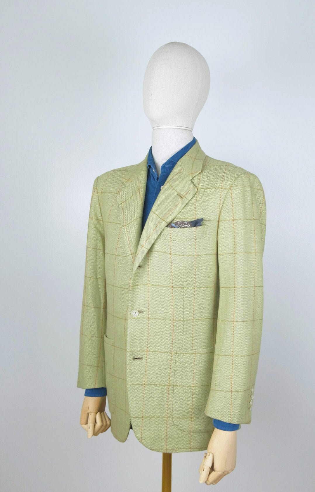 Kiton, green hand made sport jacket, size 50EU, cashmere mix