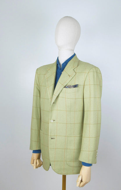 Kiton, green hand made sport jacket, size 50EU, cashmere mix