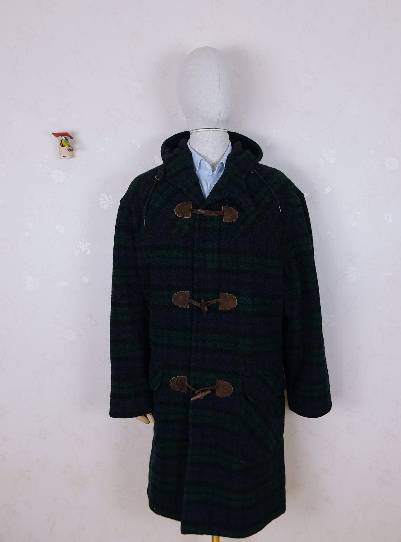 L.L. Bean, blue duffle coat, size XXL, thermal lining, made in the USA